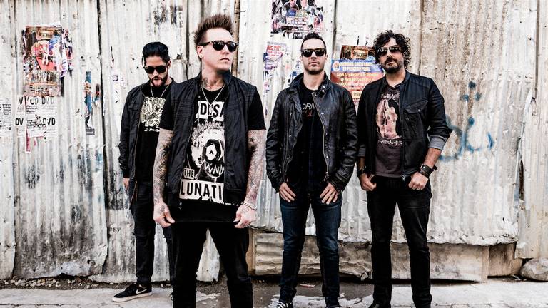 De Amerikaanse metalband Papa Roach. (foto: {Papa Roach)