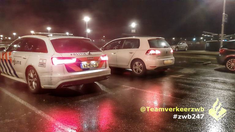 Acht automobilisten werden betrapt op snelheidsovertredingen op de A16 bij Breda (foto: Team Verkeer Zeeland West-Brabant).