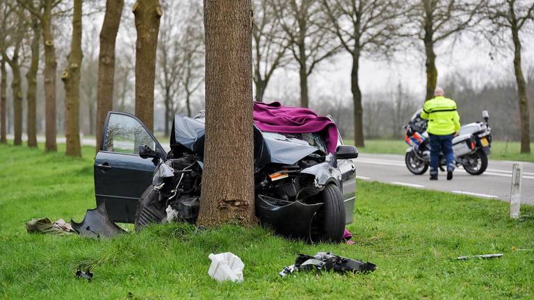 De bestuurder is overleden (foto: SQ Vision Mediaproduktie /Toby de Kort).