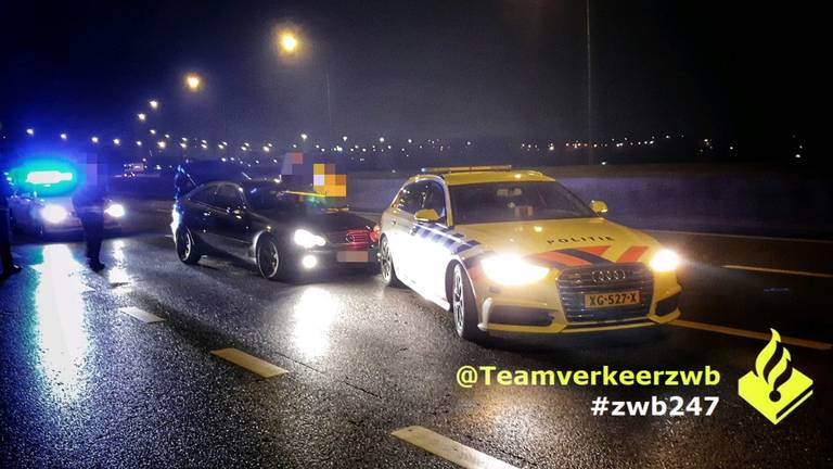 De verdachten konden bij Antwerpen aangehouden worden. (Foto: Team Verkeer Zeeland-West-Brabant)