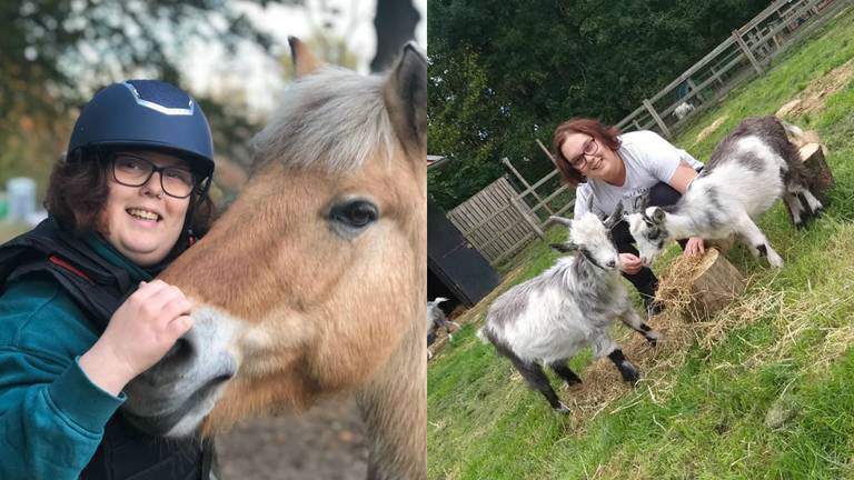 Denise met haar lievelingsdieren (Foto: Denise van Geffen)