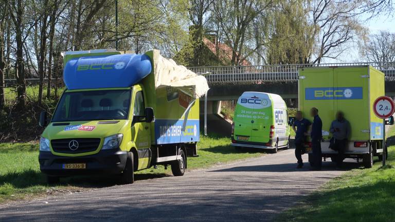 Het ongeluk gebeurde ter hoogte van de Munnikenhof in Terheijden (foto: Jeroen Stuve/SQ Vision).