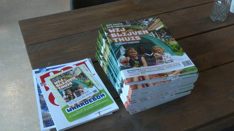 Een stapel met Oosterhoutse doe-boeken voor vakantietips in en rond het huis. (foto: Raoul Cartens)