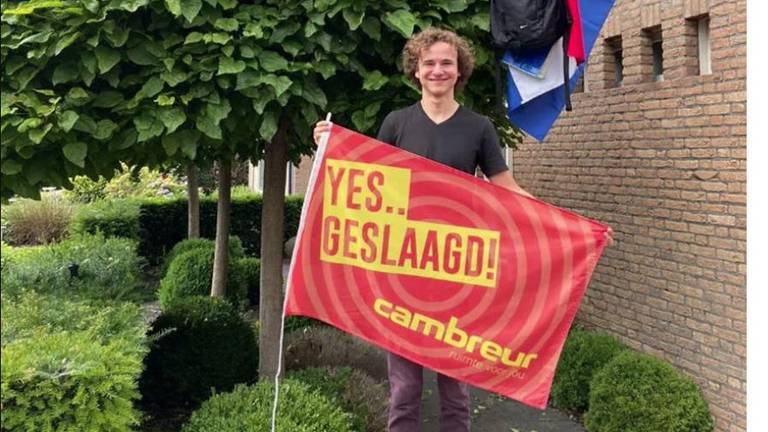 Jens van Dongen is al geslaagd maar gaat toch herkansen. (eigen foto)