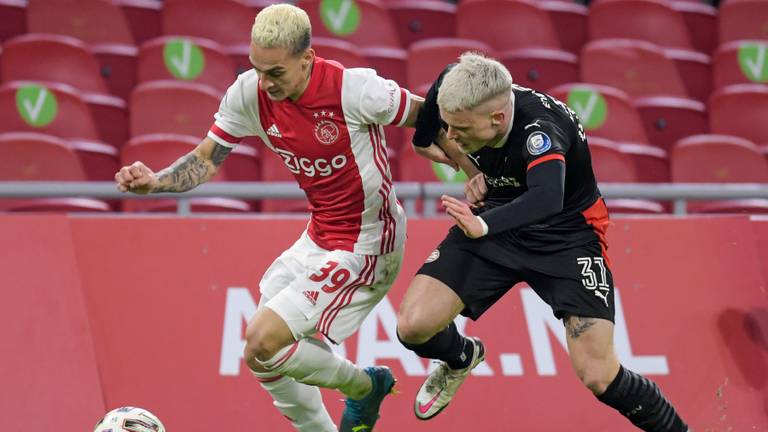 Philipp Max in duel met Ajacied Antony (foto: OrangePictures).