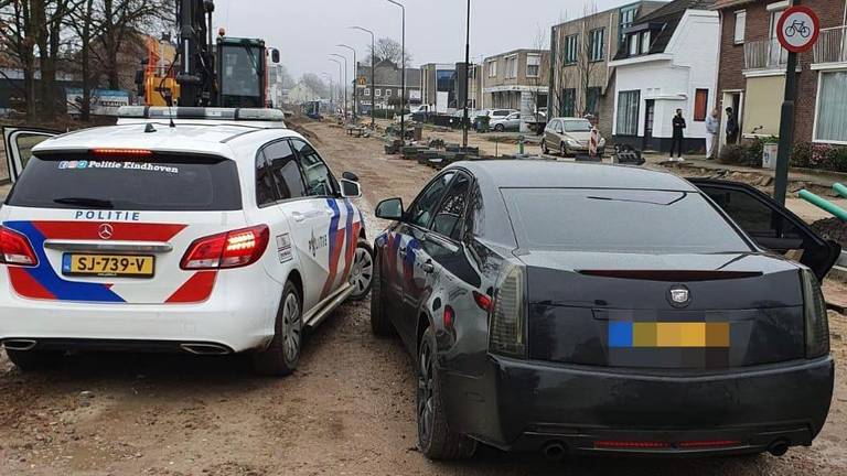 De achtervolging eindigde in Geldrop (foto: politie Eindhoven).