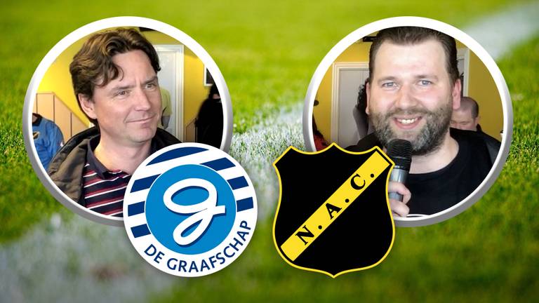 Geert Jan Kettelarij (De Graafschap) en Leon Deckers (NAC).