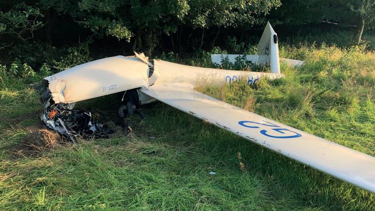 Het verongelukte vliegtuig (foto: Onderzoeksraad voor Veiligheid).