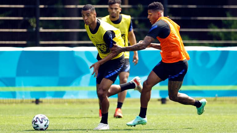 Cody Gakpo in duel met Bosschenaar Patrick van Aanholt (foto: ANP).