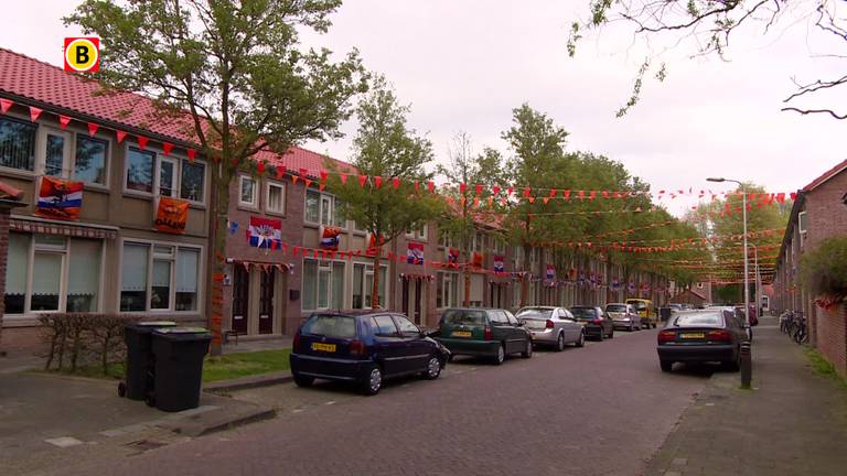 Eisenhowerstraat Tilburg al oranje om WK Voetbal