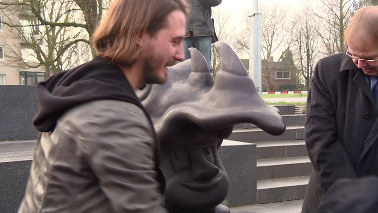 Kunstwerk ter ere van vondst Neanderthalerkamp in Den Bosch