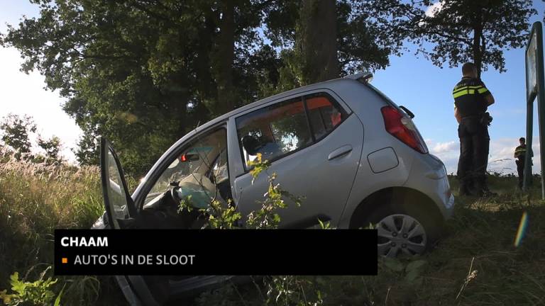 Auto's in de sloot