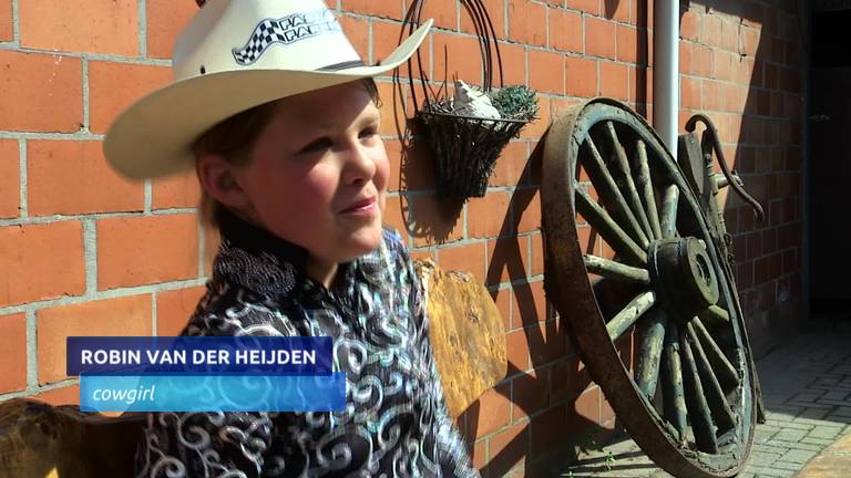 De negenjarige Robin van der Heijden uit Udenhout gaat als jongste deelneemster ooit naar Texas voor de jeugdwereldkampioenschappen western rijden.