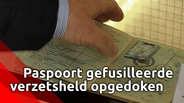 Paspoort van de  gefusilleerde verzetsheld Jan de Rooij opgedoken in Sprang-Capelle