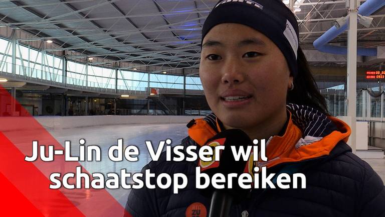 Ju-Lin de Visser uit Werkendam stapte over van kunstschaats naar klapschaats
