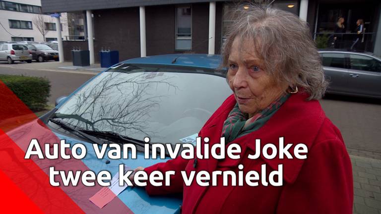 Joke (76) in tranen nadat auto op invalideplaats vernield is