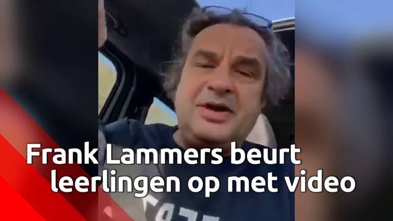 Frank Lammers beurt leerlingen op met video