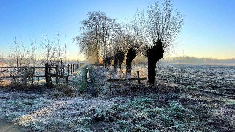 Ook in Gastel heeft het gevroren