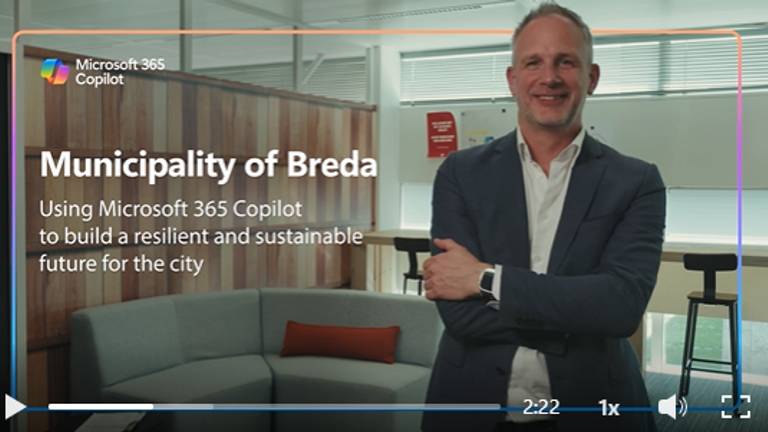Kritiek op gemeente Breda na deelname aan Microsoft-video (bron: Linkedin).