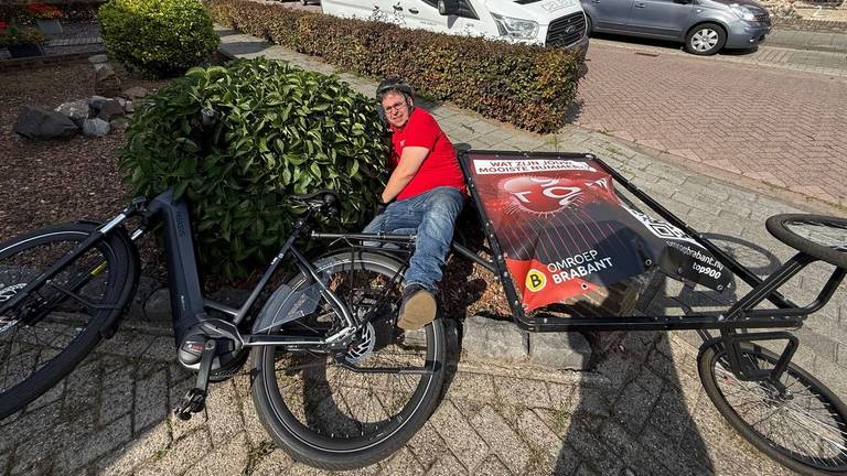 Niet alles verliep vlekkeloos tijdens de fietstocht van Kristian (foto: Omroep Brabant).