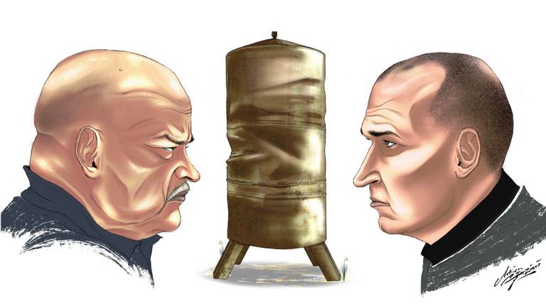 John R. en Pedro D. kookten drugs in een grote ketel (tekening: Adrien Stanziani).