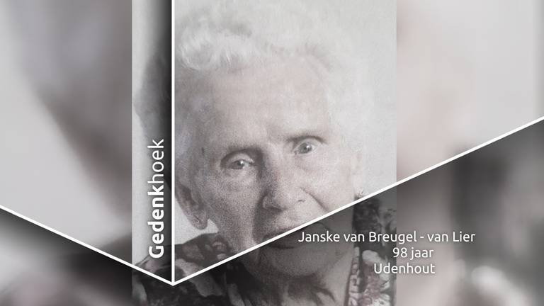 Gedenkhoek voor oma Janske van Breugel-van Lier.