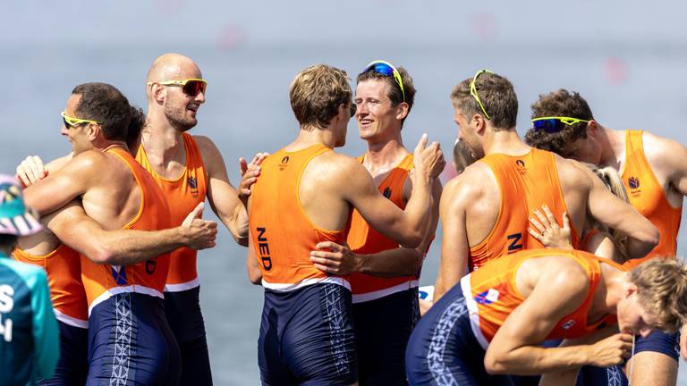 Zilver voor de Holland Acht (foto: ANP 2024/Iris van den Broek