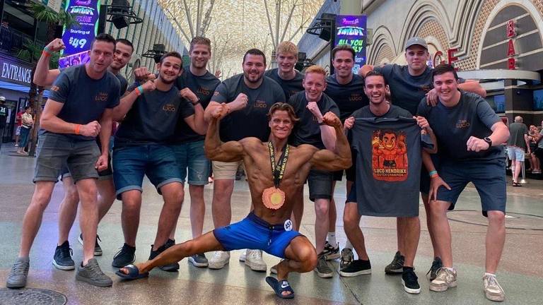 Luco toont zijn spierballen in Las Vegas (privéfoto).