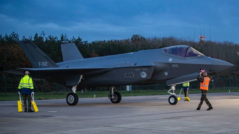 Een F-35 op Vliegbasis Volkel.