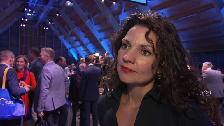 Tanja van de Ven op het CDA-congres in 2019 (foto: NOS)