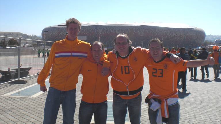 Het WK 2010 in Zuid-Afrika: Ronald van der Meer, Eelco Oele, Arno Theunisse en Jules van den Oever.
