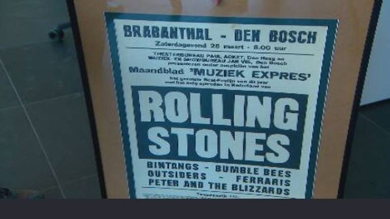 Het affiche van het optreden van de Rolling Stones in de Brabanthallen. 