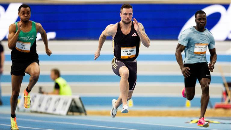 Joris van Gool pakte zilver op het NK Indoor op de 60 meter. (Foto: ANP, Iris van den Broek)