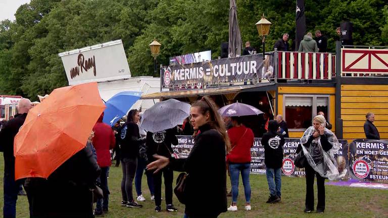 Demonstratie van kermisexploitanten op het Malieveld in Den Haag.