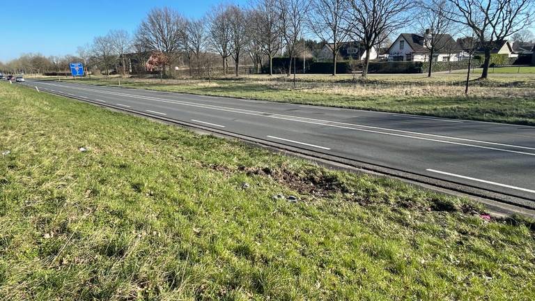 De plek waar het ongeluk gebeurde (foto: Raymond Merkx).