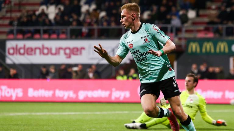 Jelle Van Landschoot scoorde tweemaal voor Helmond Sport (Foto: OrangePictures). 