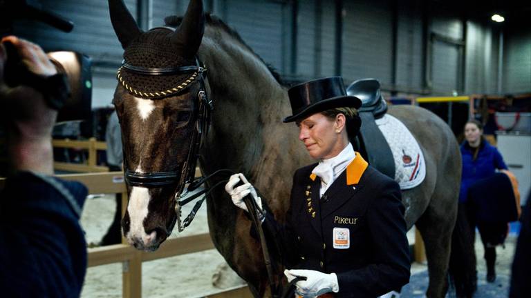 Salinero en Anky van Grunsven in 2013, na het laatste optreden op Indoor Brabant (foto: ANP).