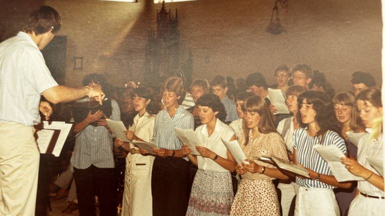 Het koor tijdens de opening van de Laurentius in Rosmalen (privéfoto)