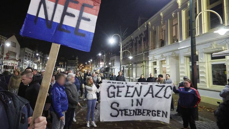 In 2015 liep het protest in Steenbergen uit de hand (archieffoto: ANP).
