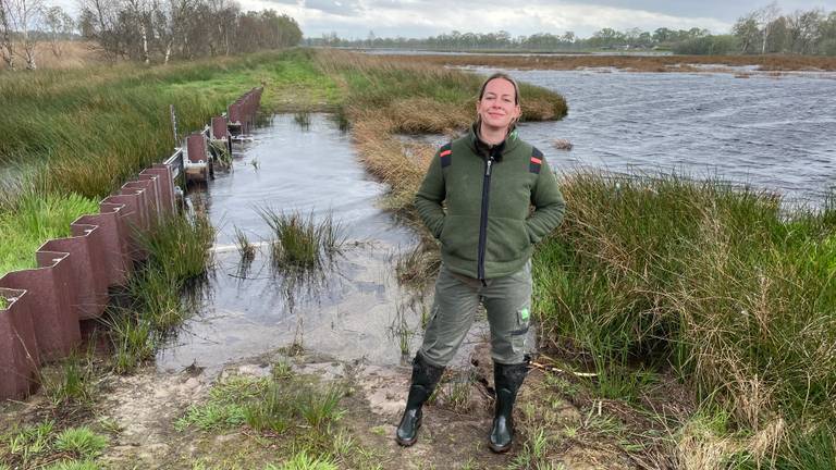 Boswachter Lieke Verhoeven is blij met alle regen (foto: Imke van de Laar).