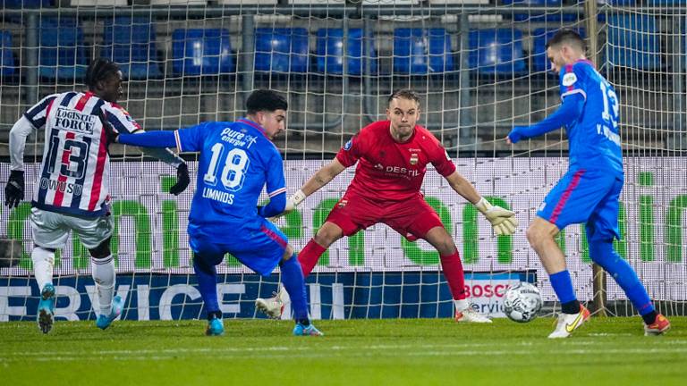 Timon Wellenreuther had een drukke avond tegen FC Twente (foto: Orange Pictures).