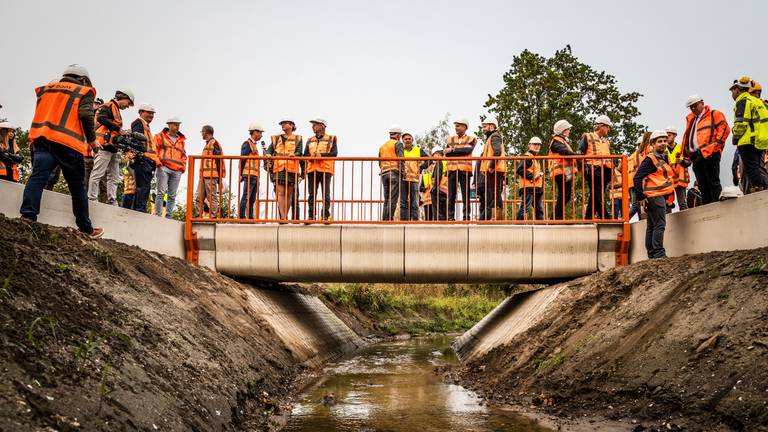 De eerste 3D-geprinte brug in Gemert. (Archieffoto: ANP)