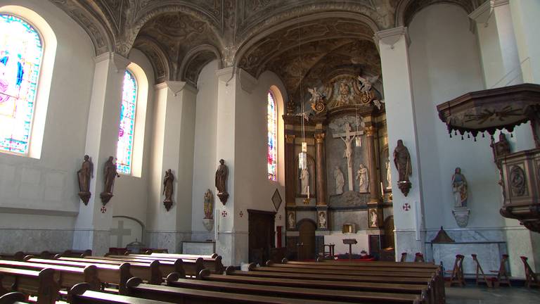 De kerk vlak voordat deze werd leeggehaald in 2020 (foto: Archief Omroep Brabant).