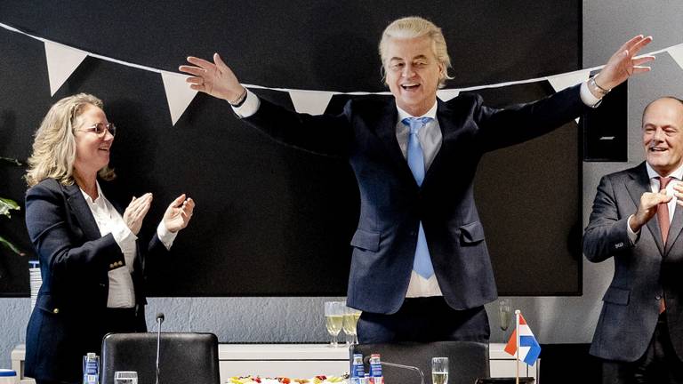  Geert Wilders van de PVV een dag na de Tweede Kamerverkiezingen (foto: ANP).