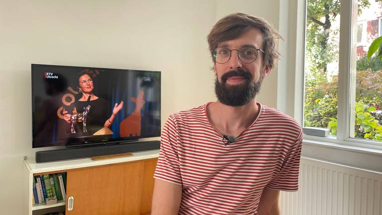 Animator Jasper Kuipers zag op tv dat Knor een Gouden Kalf won (foto: Imke van de Laar) 