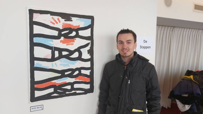 Tilburg is trots op Bryan en eerde hem met een schilderij; maatjesmatcher (foto: Bryan Vreijsen)