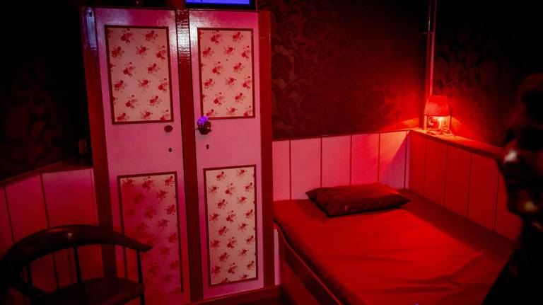 Een afwerkkamer van een prostituee (foto: ANP)