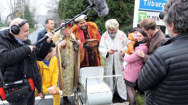 Opnames voor de Driekoningenfilm in Tilburg. (Foto: Kees Bekkers)