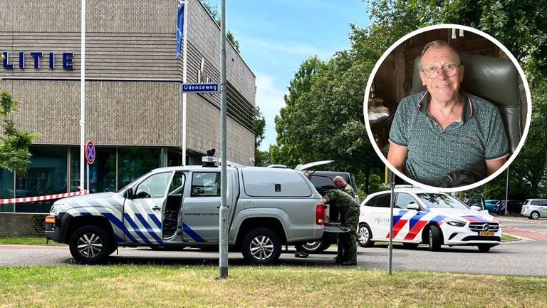 Toon vond een granaat in het bos en nam die mee naar het politiebureau (eigen foto / SQ Vision)