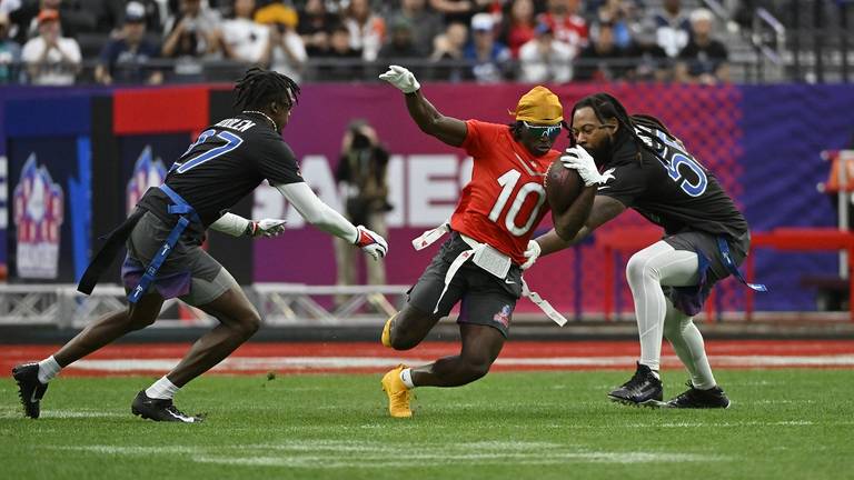 Flag Football is in Amerika heel populair (Foto: AP/David Becker)